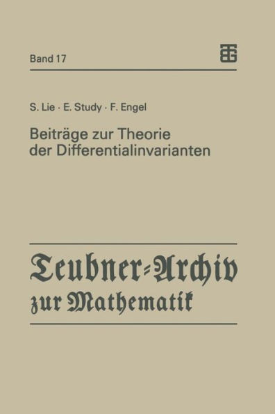 Beiträge Zur Theorie Der Differentialinvarianten