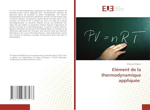 ElÃ©ment de la thermodynamique appliquÃ©e