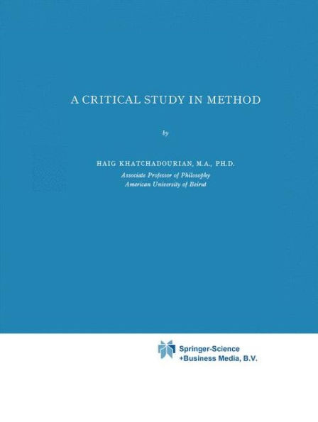 A Critical Study in Method