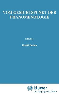 Vom Gesichtspunkt Der Phänomenologie: Husserl-Studien