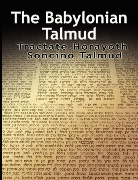 The Babylonian Talmud: Tractate Horayoth - Rulings, Soncino