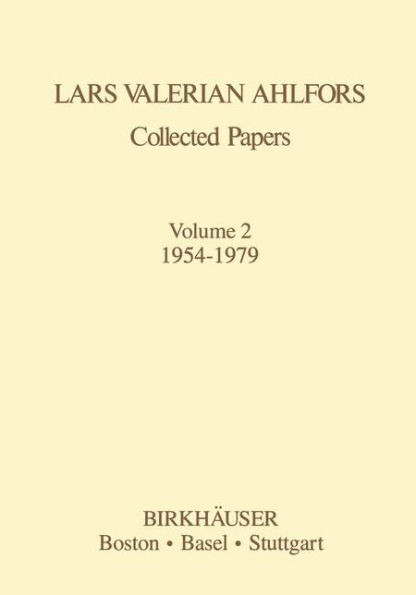 Collected Papers Vol 2: 1954-1979