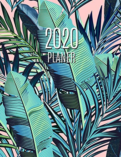 Palmblatt Planer 2020: Wochenplaner 2020 | Monatsplaner 12 Monate Organizer | Einfacher ?berblick ?ber die Terminpl?ne | Agenda mit Raum f?r Notizen (German Edition)