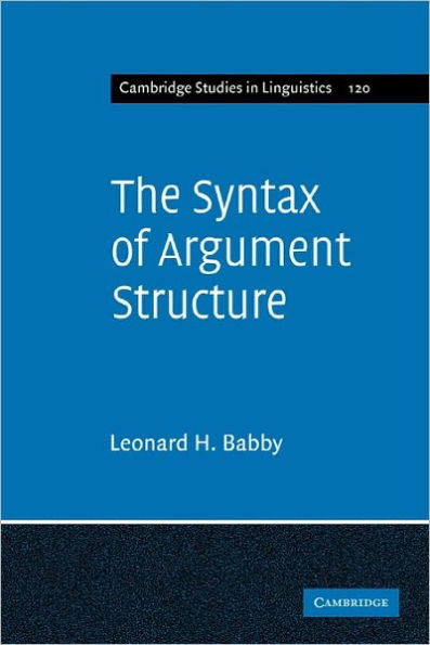 The Syntax of Argument Structure