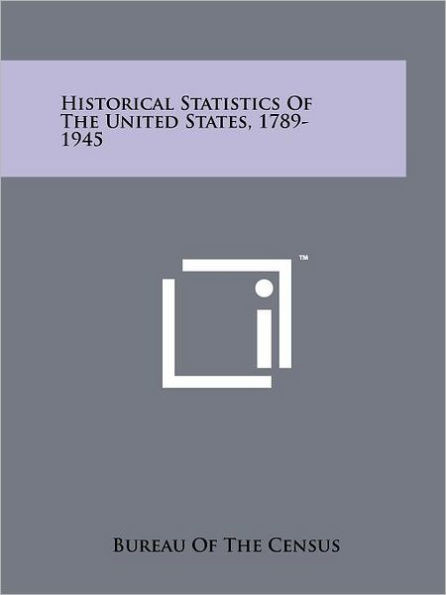 Historical Statistics Of The United States, 1789-1945