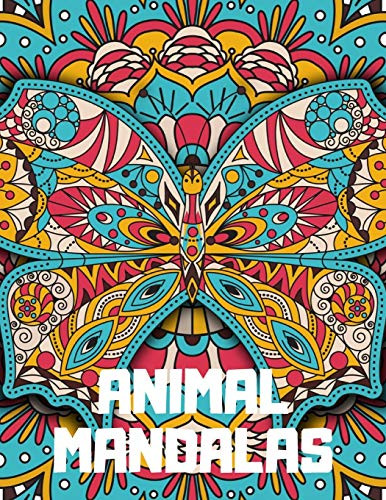 Animal Mandalas: An Adult Coloring Book with Majestic Animals, Mythical Creatures, and Beautiful Mandala Designs for Relaxation - 9781659645118