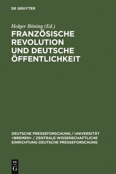 Französische Revolution und deutsche Öffentlichkeit
