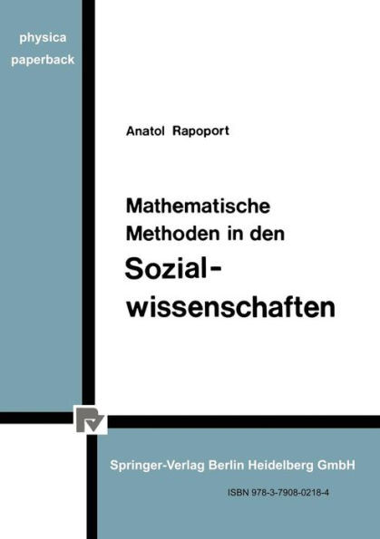 Mathematische Methoden in Den Sozialwissenschaften