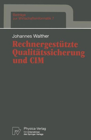 RechnergestÃ¼tzte QualitÃ¤tssicherung Und CIM