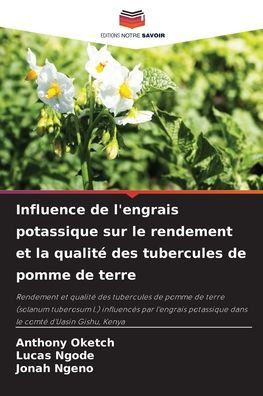Influence de l'engrais potassique sur le rendement et la qualité des tubercules de pomme de terre