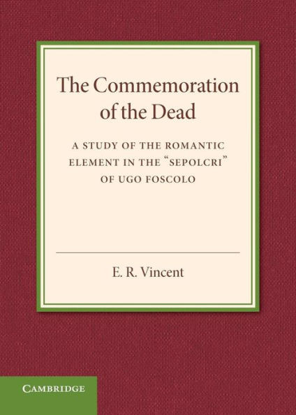 The Commemoration of the Dead: An Inaugural Lecture