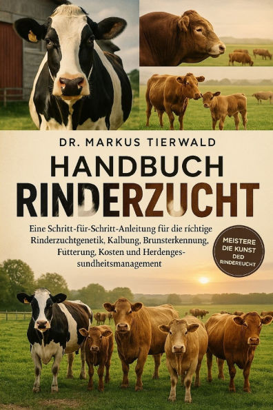 Handbuch Rinderzucht: Eine Schritt-für-Schritt-Anleitung für die richtige Rinderzuchtgenetik, Kalbung, Brunsterkennung, Fütterung, Kosten und Herdenge