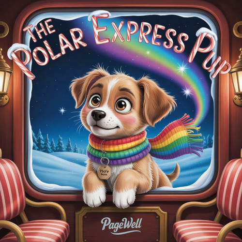 The Polar Express Pup Kids Story Book Kids Picture Book: A Magical Christmas Train Adventure About Kindness, Friendship, and Finding a Forever Home fo