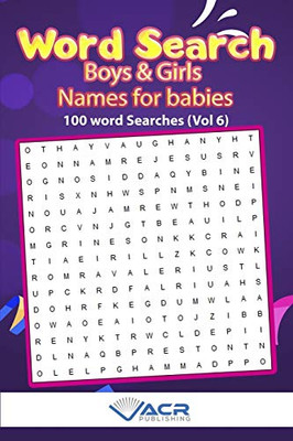 Word Search : Boy and Girls Names Vol 6