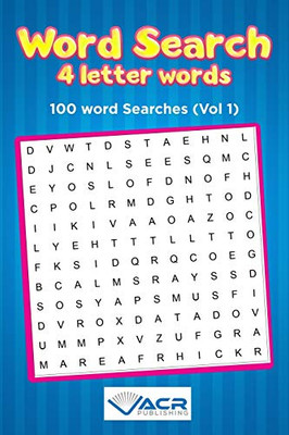 Word Search 4 Letter Words : 100 Word Searches