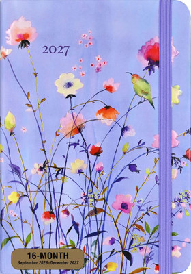 2027 Lavender Wildflowers Weekly Planner (16 Months, Sept 2026 to Dec 2027)