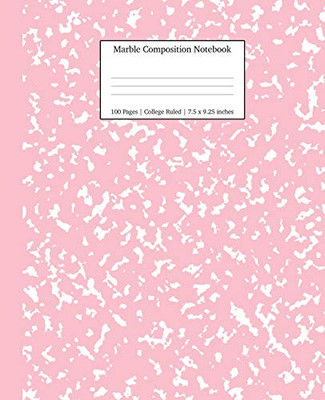 Marble Composition Notebook College Ruled : Pink Marble Notebooks, School Supplies, Notebooks for School