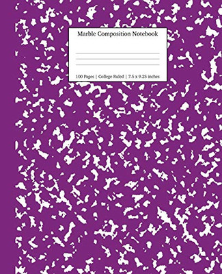 Marble Composition Notebook College Ruled : Purple Marble Notebooks, School Supplies, Notebooks for School