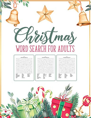 Christmas Word Search For Adults : Puzzle Book - Holiday Fun For Adults and Kids - Activities Crafts - Games