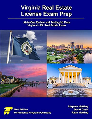 Virginia Real Estate License Exam Prep : All-in-One Review and Testing to Pass Virginia's PSI Real Estate Exam