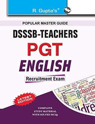 Dsssb: Teachers PGT English Recruitment Exam Guide