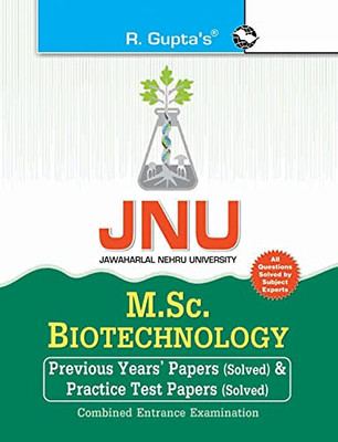 Jnu: M.Sc. Biotechnology Previous Years' Papers & Test Papers (Solved) for Combined Entrance Examination