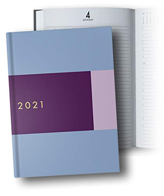 2021 Daily Planner Hardcover: One Page per Day 2021 Daily Planner, 8.5x11, Jan - Dec 2021, 12 Month, Dated Planner 2021 Productivity, XL Planner, Purple, Blue