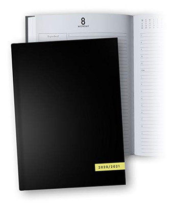 Day Planner 2020-2021 Large: 8.5" x 11" 2020/2021 Daily Planner, Hardcover, 1 Page per Day, Jul 2020 - Jun 2021, 12 Month, Dated Planner 2020-2021 Productivity, XXL Planner, Black
