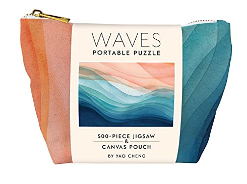 Waves Portable Puzzle: 500-Piece Jigsaw & Canvas Pouch