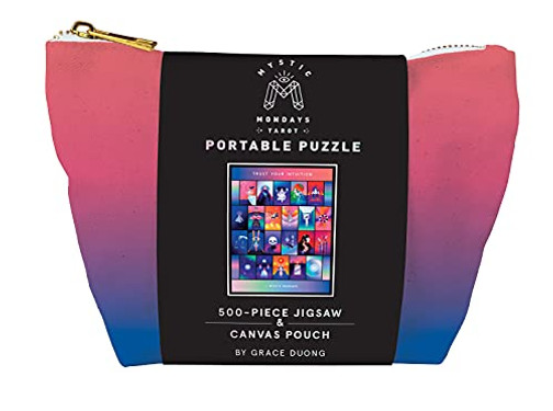 Mystic Mondays Tarot Portable Puzzle: 500-Piece Jigsaw & Canvas Pouch