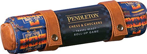 Chronicle Books Pendleton Chess & Checkers Set: Travel-Ready Roll-Up Game (Camping Games, Gift for Outdoor Enthusiasts), 1 EA