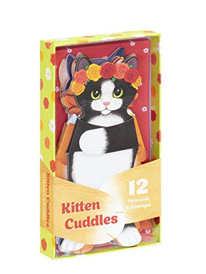 Kitten Cuddles Notecards (Unique Illustrated Cat Themed Greeting Cards for Friends and Family, Stationery Gift for Cat Lover)