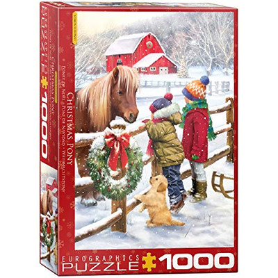 Eurographics Christmas Pony by Simon Treadwell 1000 Piece Puzzle for Adults