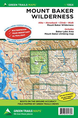 Mount Baker Wilderness Climbing, WA No. 13SX (Green Trails Maps)