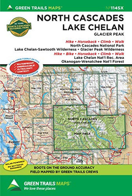 North Cascades / Lake Chelan, WA No. 114SX (Green Trails Maps)