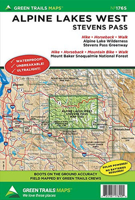 Alpine Lakes West Stevens Pass, WA No. 176S (Green Trails Maps)