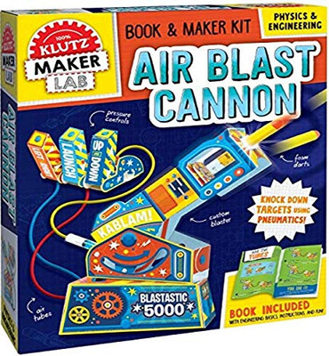 Klutz Air Blast Cannon: Maker Lab STEM Kit, Multi-Colored, 9.8"" x 2.5"" x 11.8"""