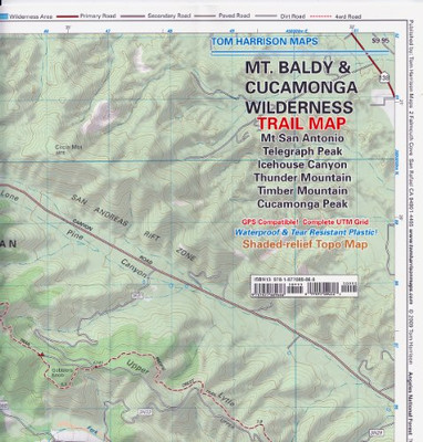 Trail Map of Verdugo Mountain (CA) (Tom Harrison Maps)
