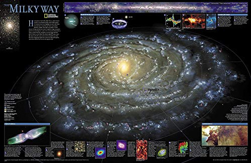 National Geographic: The Milky Way Wall Map - Laminated (31.25 x 20.25 inches) (National Geographic Reference Map)