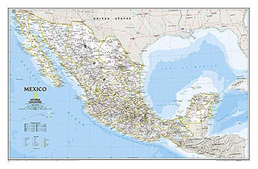 National Geographic: Mexico Classic Wall Map - Laminated (34.5 x 22.5 inches) (National Geographic Reference Map)