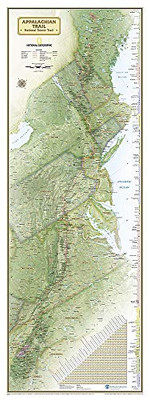 National Geographic: Appalachian Trail Wall Map in gift box Wall Map (18 x 48 inches) (National Geographic Reference Map)