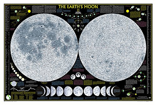 National Geographic: Earth's Moon Wall Map (42.5 x 28.5 inches) (National Geographic Reference Map)