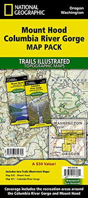 Mount Hood, Columbia River Gorge [Map Pack Bundle] (National Geographic Trails Illustrated Map)