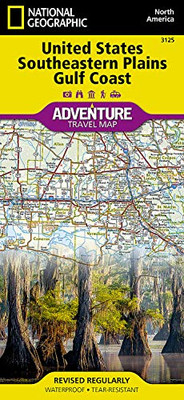 United States, Southeastern Plains and Gulf Coast (National Geographic Adventure Map, 3125)