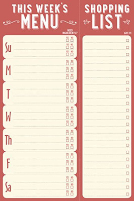 This Week's Menu Daily Planner and Note Pad (60 sheets)