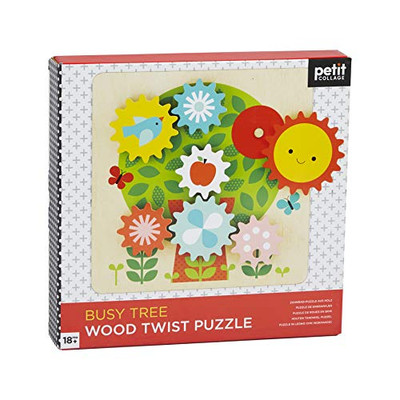 Petit Collage Busy Tree Wooden Twist Puzzle