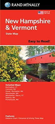 Rand McNally Easy To Read Folded Map: New Hampshire, Vermont State Map