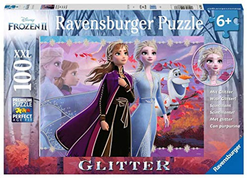 Ravensburger 12868 Disney Frozen 2 - Strong Sisters - 100 Piece Jigsaw Puzzle with Glitter for Kids - Every Piece is Unique - Pieces Fit Together Perfectly, Multi