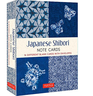 Japanese Shibori, 16 Note Cards: 16 Different Blank Cards with 17 Patterned Envelopes