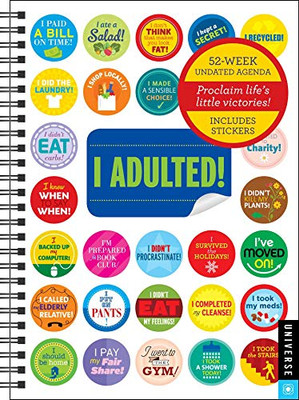 I Adulted! Agenda Undated Calendar: Stickers for Grown-Ups